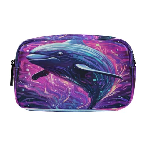 Delfino Chiaro Astuccio per Matite per Trucco Cosmetico per Penne per Studenti Ragazze Ragazzi fantasia viola