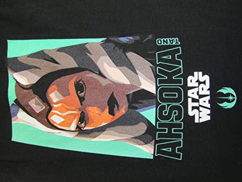 Mens Star Wars Movie Ahsoka Character Black Sleep Pajama Pants2