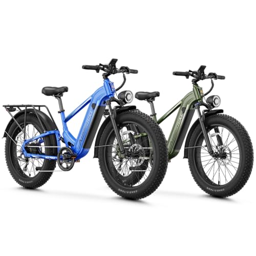 Image of M2 Pro Electric Bike for Adults, 1800W Peak Motor, 85-Mile Long Range | 26 inchx 4 inch Fat Tire Ebike, 48V 17.5Ah Battery Electric Mountain Bike, Dual Suspension, Dual Disc Brakes for Trails & Off-Road