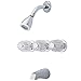 Pfister 01-319 Three-Handle Tub and Shower Combo, Chrome