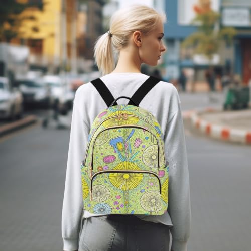 Sac à dos léger fleurs matelassées texture douce et format compact Wudan pour gym S-M