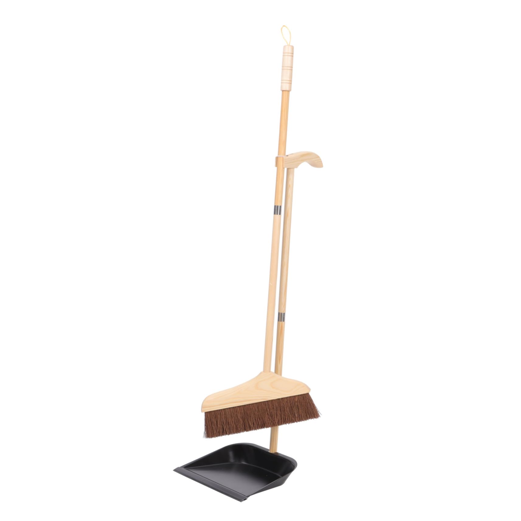 SOLUSTRE Besen und Kehrschaufel Haushalt Innen und Außenbereich Geeignet Robustes Material Ergonomischer Griff Platzsparendes Design
