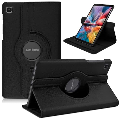Image of M Cart Smart Rotate Hard Back Flip Stand Case Cover for Samsung Tab S6 Lite Cover 10.4 inch SM-P610 /P615 (Black)