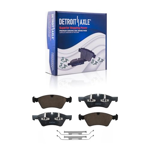 Image of Detroit Axle - Brake Pads for Mercedes-Benz GL320 GL350 GL450 ML320 ML350 ML450 ML500 ML550 R320 R350 R500 Ceramic Brake Pads Replacement Front & Rear