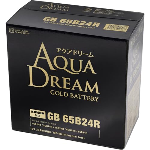 ANAh[ Y [dԑΉobe[ GOLD BATTERY GB 65B24R (݊/55/60/65B24R) eiXt[^Cv AQUA DREAM