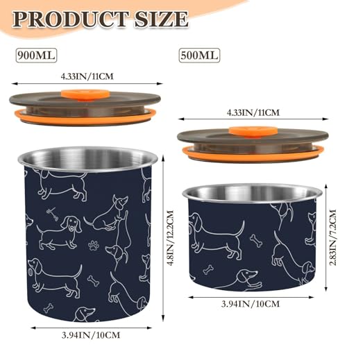 Contenedor hermético de acero para café de 900ml miniatura 2