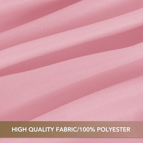 Image of sancua Round tablecloth 90 Inch Diameter, 8 Pack - Circle Polyester Fabric Table cloth for Wedding Christmas Party Reception Banquet Birthday, Washable Formal Table Cover (Fit 30-72 Inch Tables), Pink
