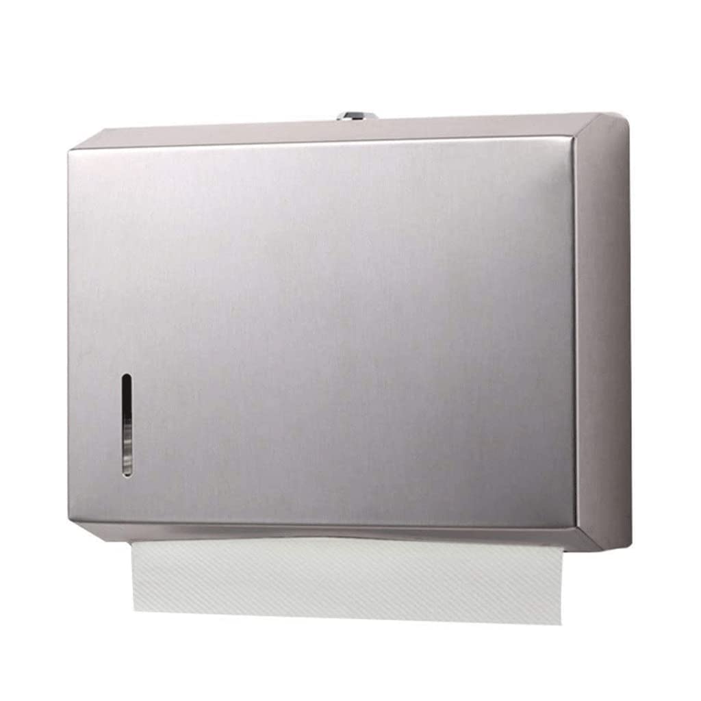 BKEKM Dispenser Salviette Dispenser di Asciugamani di Carta Dispenser di Asciugamani in Acciaio Inossidabile Porta Asciugamani di Carta Impermeabili per Uso Domestico Commerciale Moda