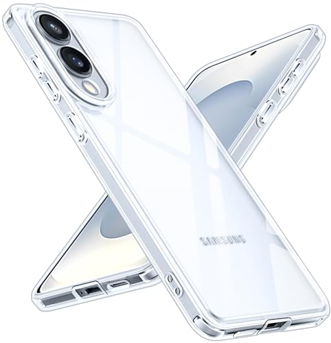 ivoler Anti Amarillo Clara Funda para Samsung Galaxy S25 Edge 5G (No para Samsung Galaxy S25), [Protección Militar] Carcasa Bumper Teléfono Antigolpes Transparente Anti arañazos Silicona PC Duro Case