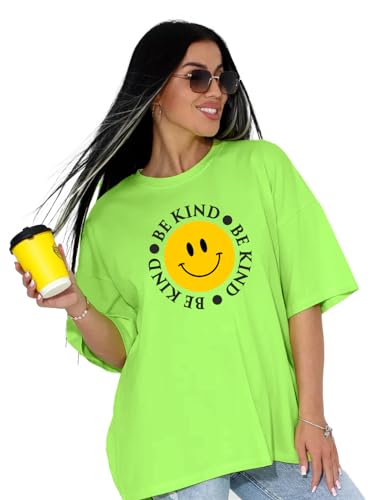Image of LEOTUDE Women's Cotton Oversized Fit T-Shirt