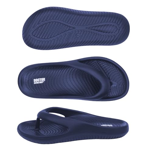 Image of DOCTOR EXTRA SOFT Men's Classic Casual Thong Slippers With Cushion Footbed For Adult|Comfortable & Lightweight|Stylish & Anti-Skid|Waterproof & Everyday Indoor Outdoor Flip Flops Gents & Boys D-506