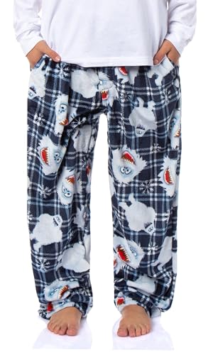 Rudolph The Red-Nose Reindeer Bumble Abominable Snowman Fleece Mens Pajama Pants (X-Large)
