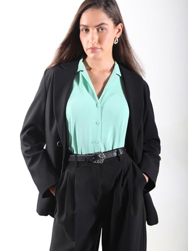 Image of VERO Moda Women's Polyester Solid Regular Fit Shirt