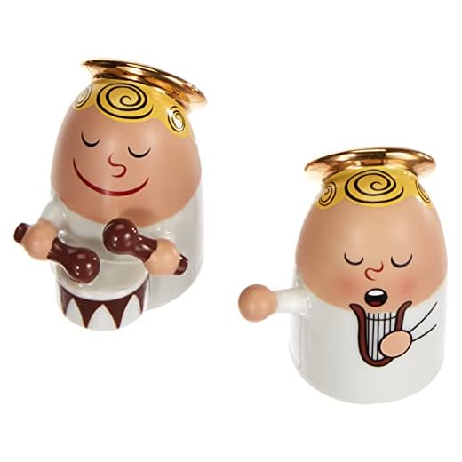 Alessi Amgi26set3 Angels Band Set de deux Figurines en Porcelaine, decorées à la Main