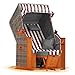 Strandkorb Hanse Ostsee 1 Sitzer Klassik 100cm breit - Volllieger bereits montiert inkl. Strandkorbrollen ideal für Zuhause, Balkon und Terrasse