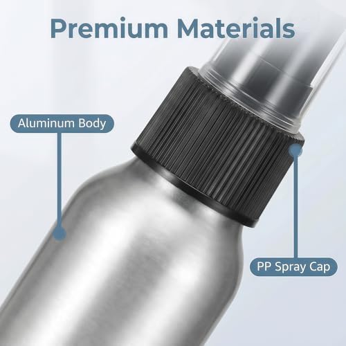 ECHO-OVE Aluminum Fine Mist Spray Bottles 3 Pcs 4oz Refillable for Toner - 3