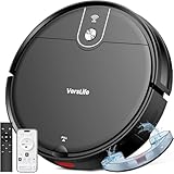 ロボット掃除機 水拭き 両用 3500Pa強力吸引 130分間連続稼働 VersLife L6 お掃除ロボット 3-in-1 吸引と水拭き 自動充電 多種掃除モード 超薄型 Wifi/App対応 Alexa/Google音声制御 予約清掃 落下防止 衝突防止 自動掃除機 リモコン遠隔操作 段差乗り越え ブラシレス吸引口 低騒音 フローリング/畳/カーペット 一人暮らし&家庭用 ブラック