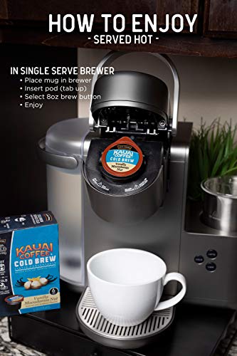 Java House Cold Brew Coffee Concentrate Single Serve Liquid Pods - 1.35 Fluid Ounces Each (Kauai Vanilla Macadamia Nut, 6 Count) - Thumbnail 4