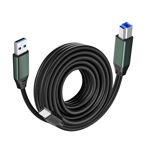 Kumiho USB 3.0 Printer Cable A Male to B Male （30Ft/10M） Compatible with Scanner, Printers, Desktop External Hard Drivers and More