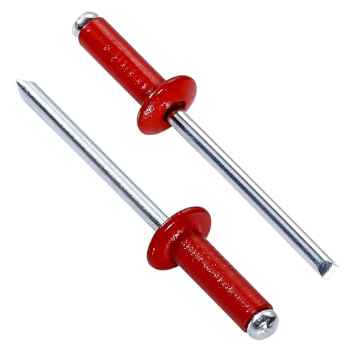 Wensilon (300 Pcs) 5/32"x5/8"Red Aluminum blind pro Rivets,Red Aluminum Grip and Mandrel
