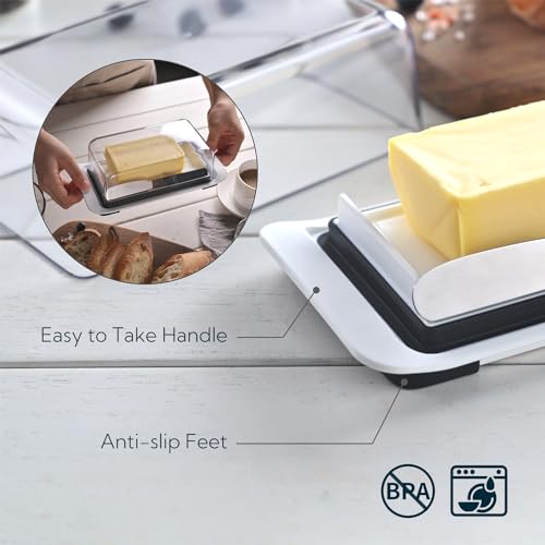 Beurrier En Bois Avec Couvercle Et Couteau à Beurre, Boîte à Beurre