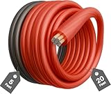 0 Gauge Wire (20FT Red and 5FT Black), Copper Clad Aluminum, Primary Automotive Wire, 1/0 Battery Cable, Car...