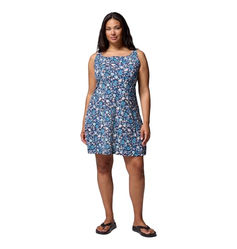 Columbia Womens PFG Freezer III Sun Dress, Nocturnal Baja Bouquet, 3X