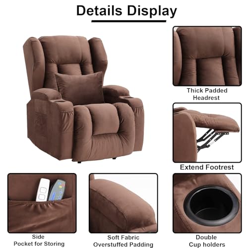 Sillón eléctrico reclinable con masaje para adulto miniatura 3