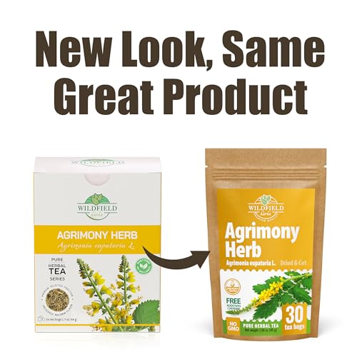 Image of 30 Bags Agrimony Herb Dried Cut Agrimony Flower Tea (Agrimonia Eupatoria L.) - 30 Count 2g Tea Bags Agrimonia Flor De Hierba De San Guillermo