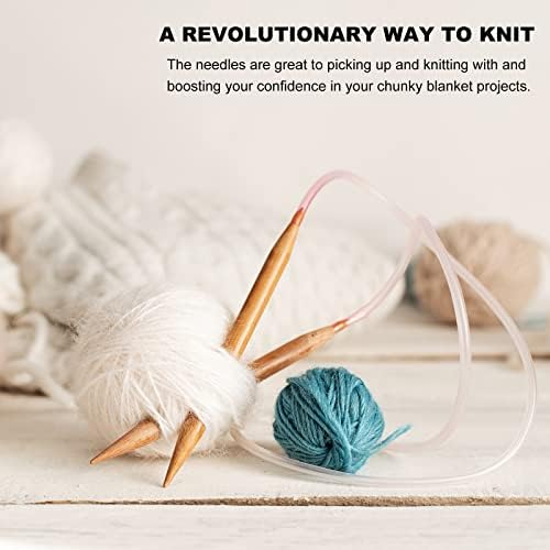 Coopay 80cm Circular Knitting Needles 15mm, Chunky Circular Needles for Chunky Blanket, Jumbo Jumper Knitting, Lightweight Warm Birch Needles for Arthritis Hands, 32 inch Long Needles Large Size