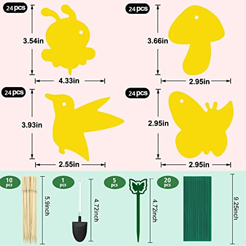 96 Pack Yellow Fungus Gnat Sticky Traps, Gnat Traps For House Indoor Gnat Killer, House Plant Gnats Bugs Sticky Killer Fruit Fly Traps For Indoor #TOP1