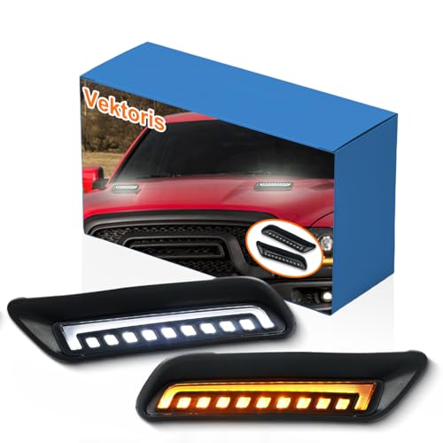 Luces LED para ventilación del capó delantero Dodge RAM 1500 2010-2022 miniatura 1