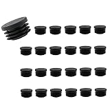 Round Tubing Plug DGZZI 24PCS 28mm Black Plastic Tubing End Caps, Furnigear Black Chair End Cap