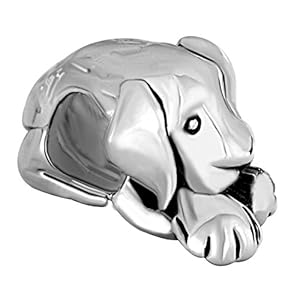 Charmsstory lucky dog paw charm animal style beads for bracelet   cucciolini doodles