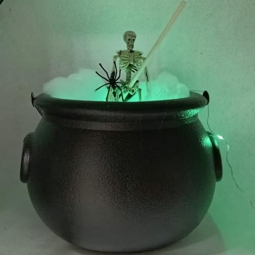 Caldero Halloween para decorar mesas y cocinas con tematica espeluznante de esqueleto 8