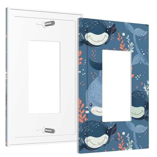 Placa de pared GFCI de ballenas para interruptor de luz basculante infantil 5