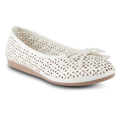 Aryth Comfortable Flat Shoes for Women-Vegan Uppers, Memory Foam
