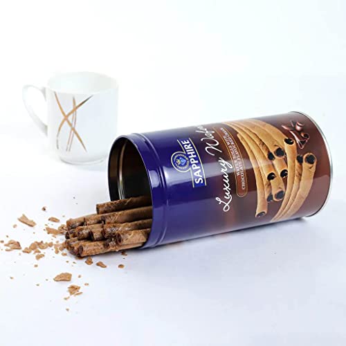 Image of Sapphire Luxury Wafer Rolls Chocolate, 300 g, Wafer Rolls with Chocolate Cream