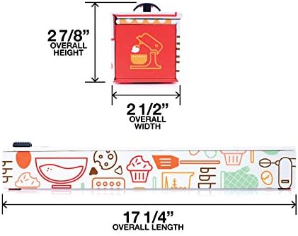 ChicWrap Baker's Tools Parchment Paper Dispenser - Includes 15"x 33" (42 Sq.Ft) Roll Unbleached Baking, Cooking & Culinary Paper - Reusable Dispenser w/Slide Cutter - Ideal Dispenser & Saves Money