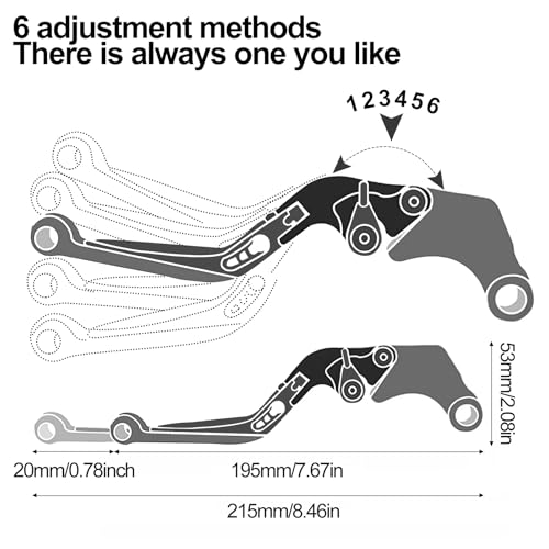 Image of for Kawasaki NINJA500 Ninja 500 Z500 Z 500 SE ABS 2024 2025 Motorcycle Clutch Lever Adjustable Handlebars Brake and Clutch Levers Set (Black)