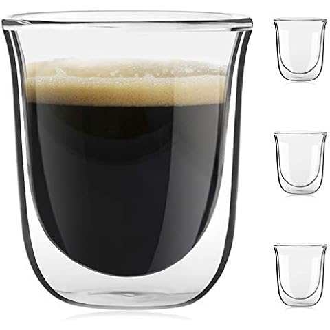 JoyJolt Javaah Double Walled Espresso Glasses Espresso Cups (Set of 4)- 2-Ounces Cover