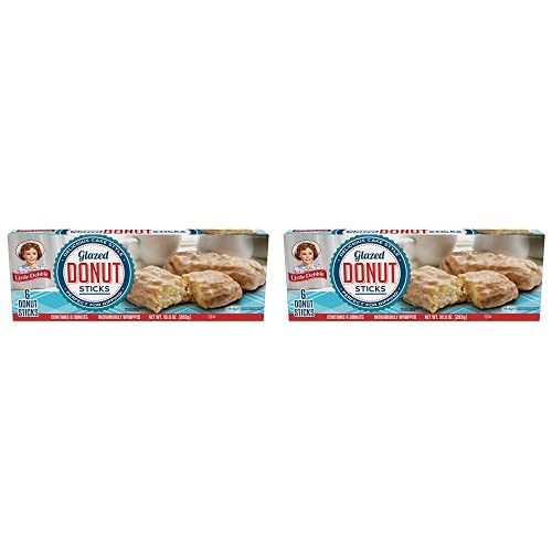Little Debbie Donut Sticks, 6 Individually Wrapped Snack Cakes, 10 oz, Pack of one (1) (Pack of 2)