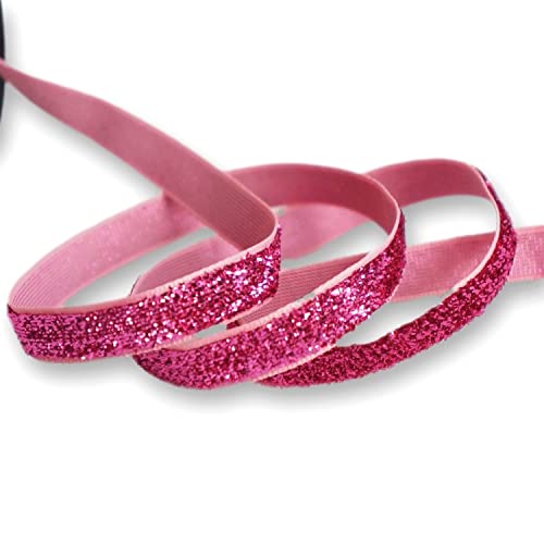 moonfarm 選べる12色 キラキラ ラメブレード リボン 幅約1㎝×5～45m ラッピング 手芸 (ピンク, 45ｍ)