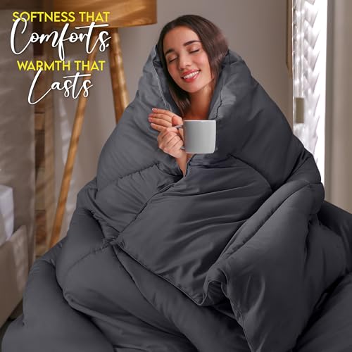 image for Utopia Bedding Comforter Duvet Insert, Quilted Comforter with Corner T