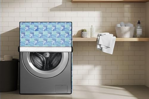 Image of Stylista Washing Machine Cover Compatible for LG 9 kg Inverter Wi-Fi Fully-Automatic Front Load FHT1409SWS, STS-VCM Printed Pattern
