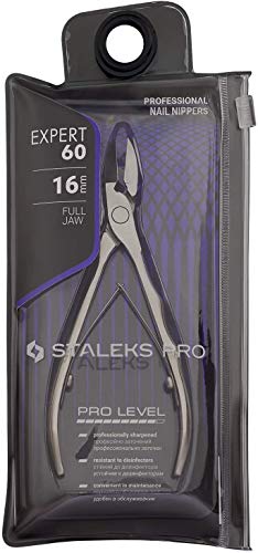 Staleks Pinças de unhas Pro EXPERT NE-60-16, ponta completa, 16 mm (0,63 pol.)