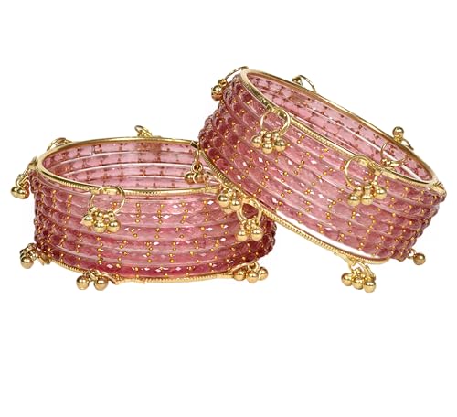 Image of Swara Creations Kashmiri Ghungroo glass Bangles set | Viral Raindrop Multi Set for Women and Girls | Set of 16 Pcs (SKU415)