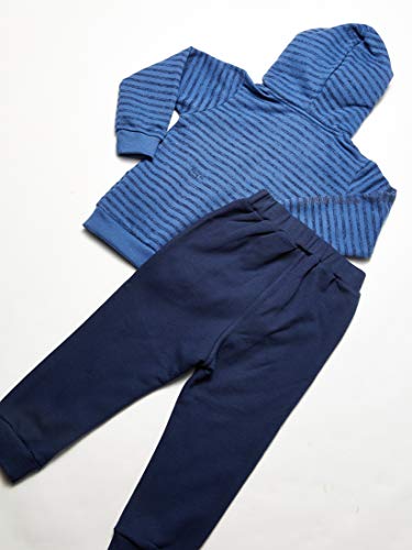 Conjunto Jaqueta Com Capuz Forrado e Calça Meninos Up Baby, Azul, 02