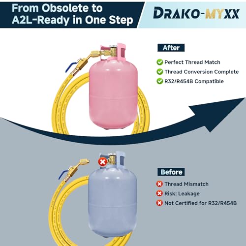 Adaptador derecho e izquierdo 1/4" para refrigerante A2L miniatura 4