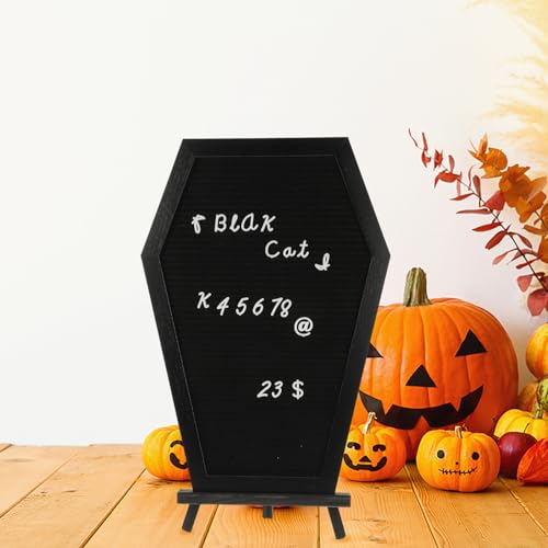 Tableau Mémo Cercueil Halloween Bois Foncé Décoration Créative Fêtes